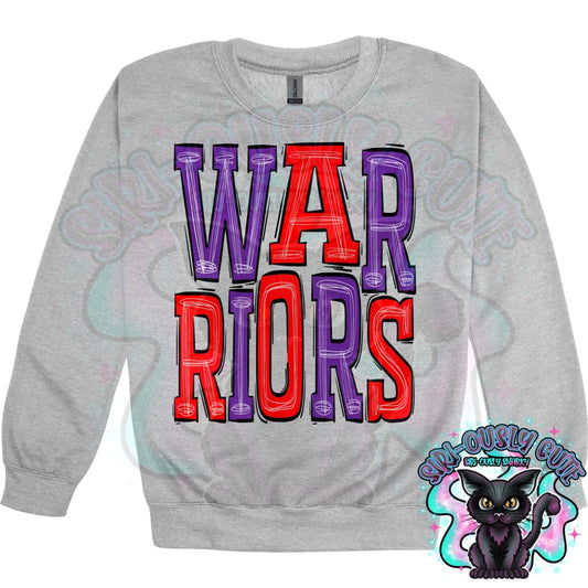 Sporty Warriors - Purple Red Mascot