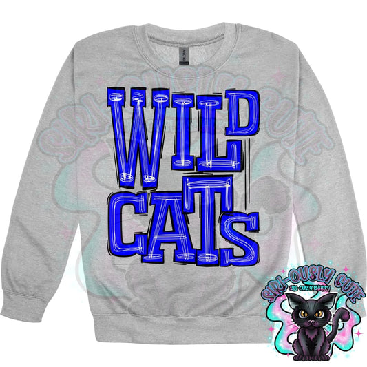 Sporty Wildcats - Blue Mascot