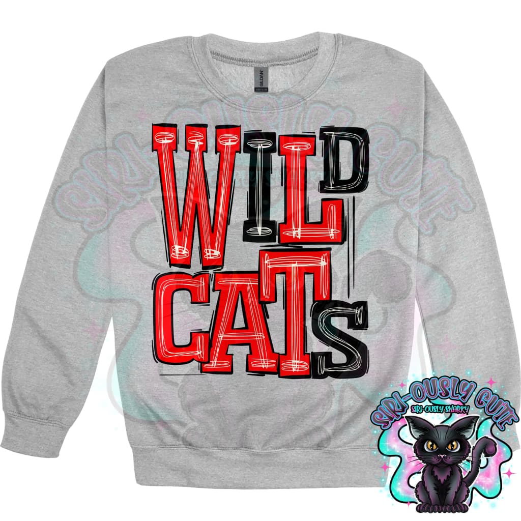 Sporty Wildcats - Red Black Mascot