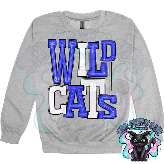 Sporty Wildcats - Royal White Mascot