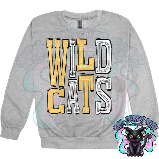 Sporty Wildcats - Yellow White Mascot