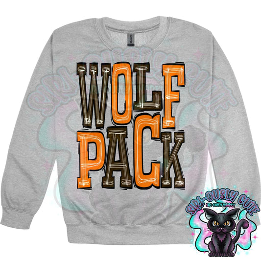 Sporty Wolfpack - Brown Orange Mascot