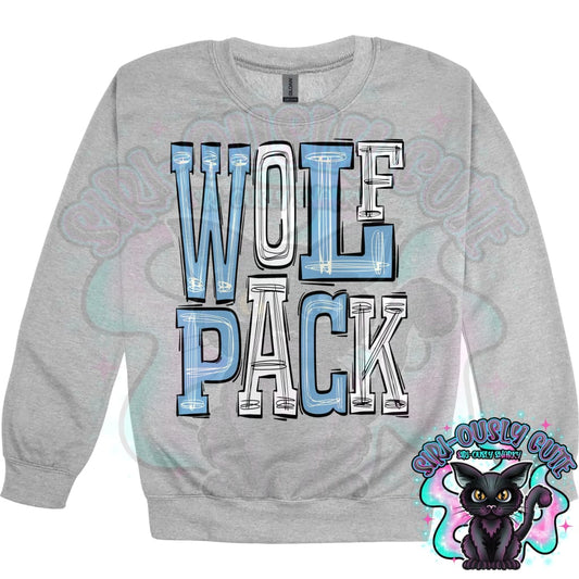 Sporty Wolfpack - Carolina Blue White Mascot