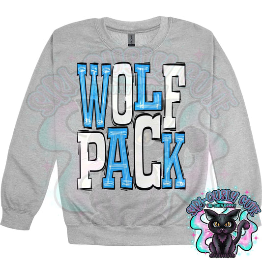 Sporty Wolfpack - Light Blue White Mascot