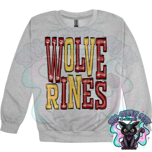 Sporty Wolverines - Maroon Gold Mascot