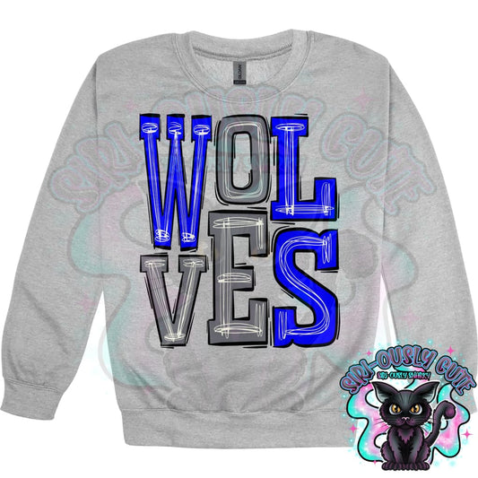 Sporty Wolves - Blue Grey Mascot