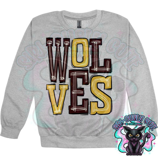 Sporty Wolves - Maroon Gold Mascot