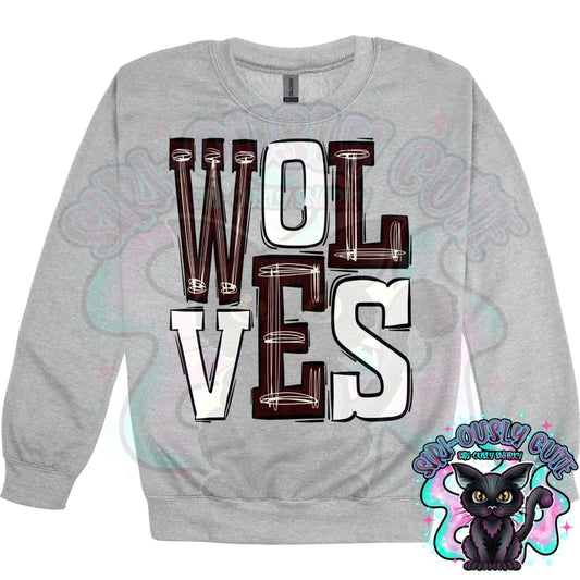 Sporty Wolves - Maroon White Mascot