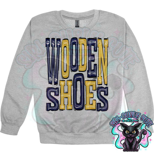 Sporty Wooden Shoes - Navy Vegas Gold Mascot