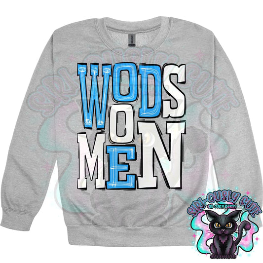 Sporty Woodsmen - Light Blue White Mascot