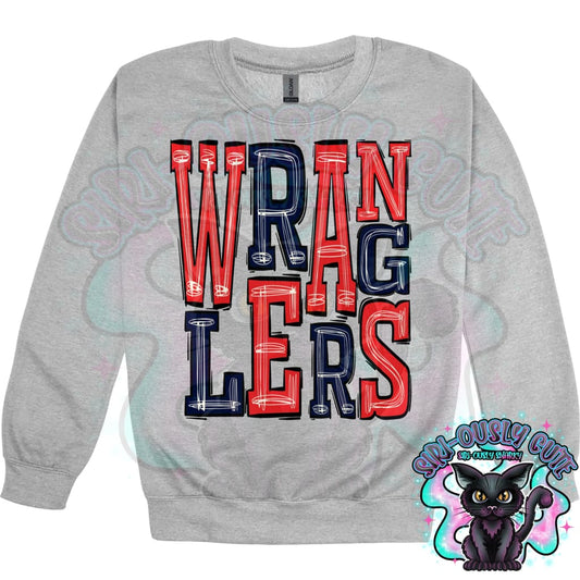 Sporty Wranglers - Red Navy Mascot