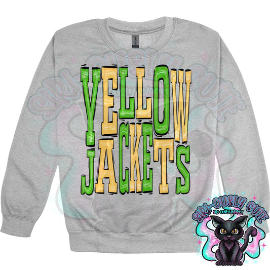 Sporty Yellow Jackets - Green Yellow Mascot