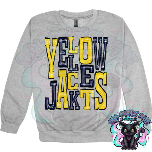 Sporty Yellowjackets - Navy Yellow Mascot