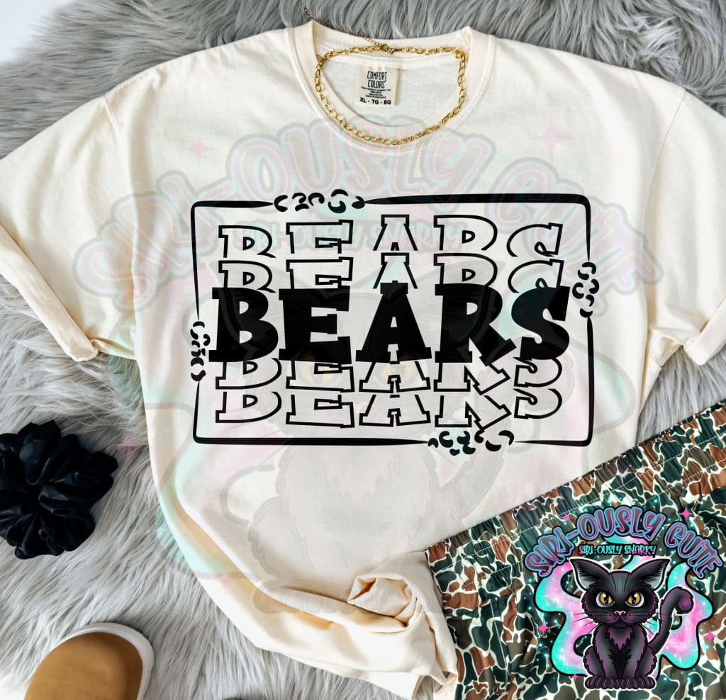 Stacked Mascot With Frame Bears Mascot