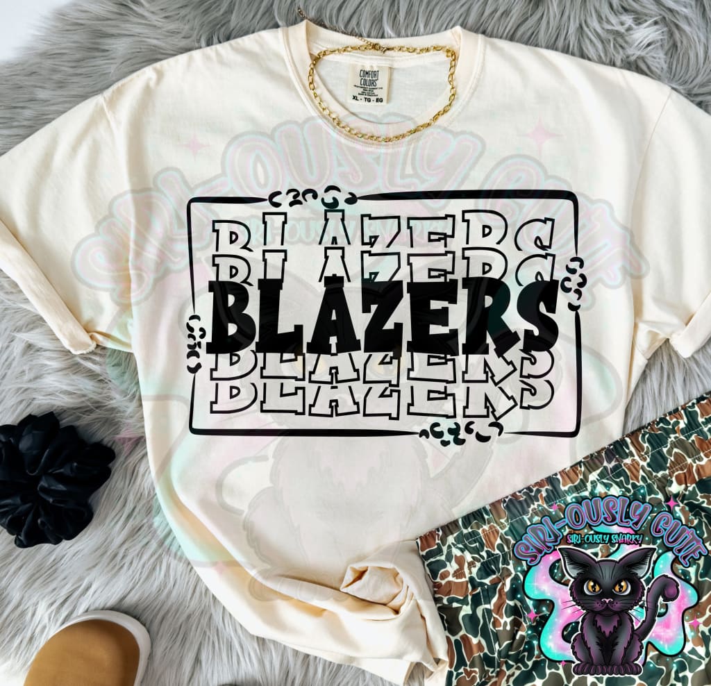 Stacked Mascot With Frame Blazers Mascot