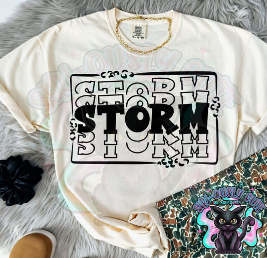 Stacked Mascot With Frame Storm Mascot