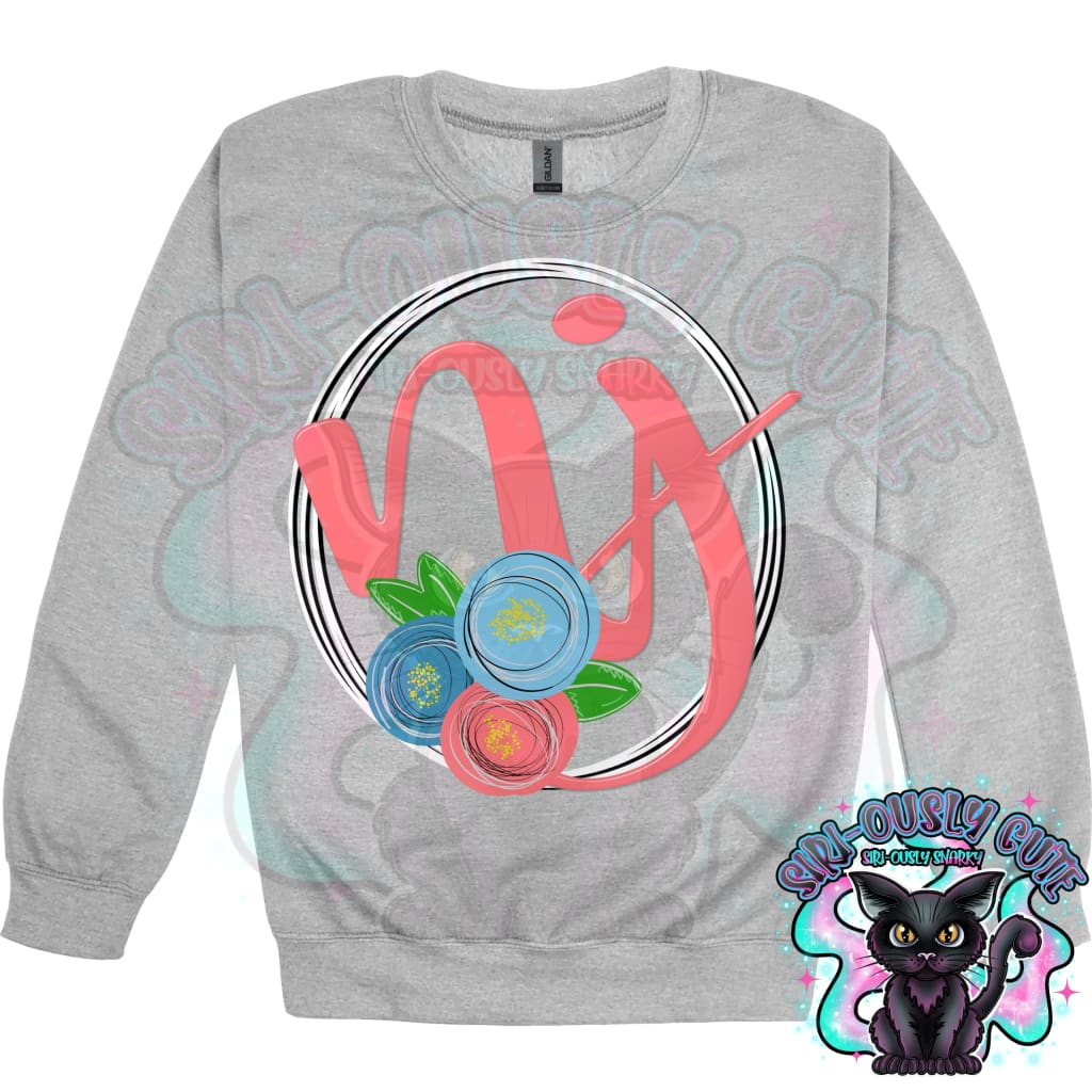 Sweet Floral State Initials - All 50 States 50 States