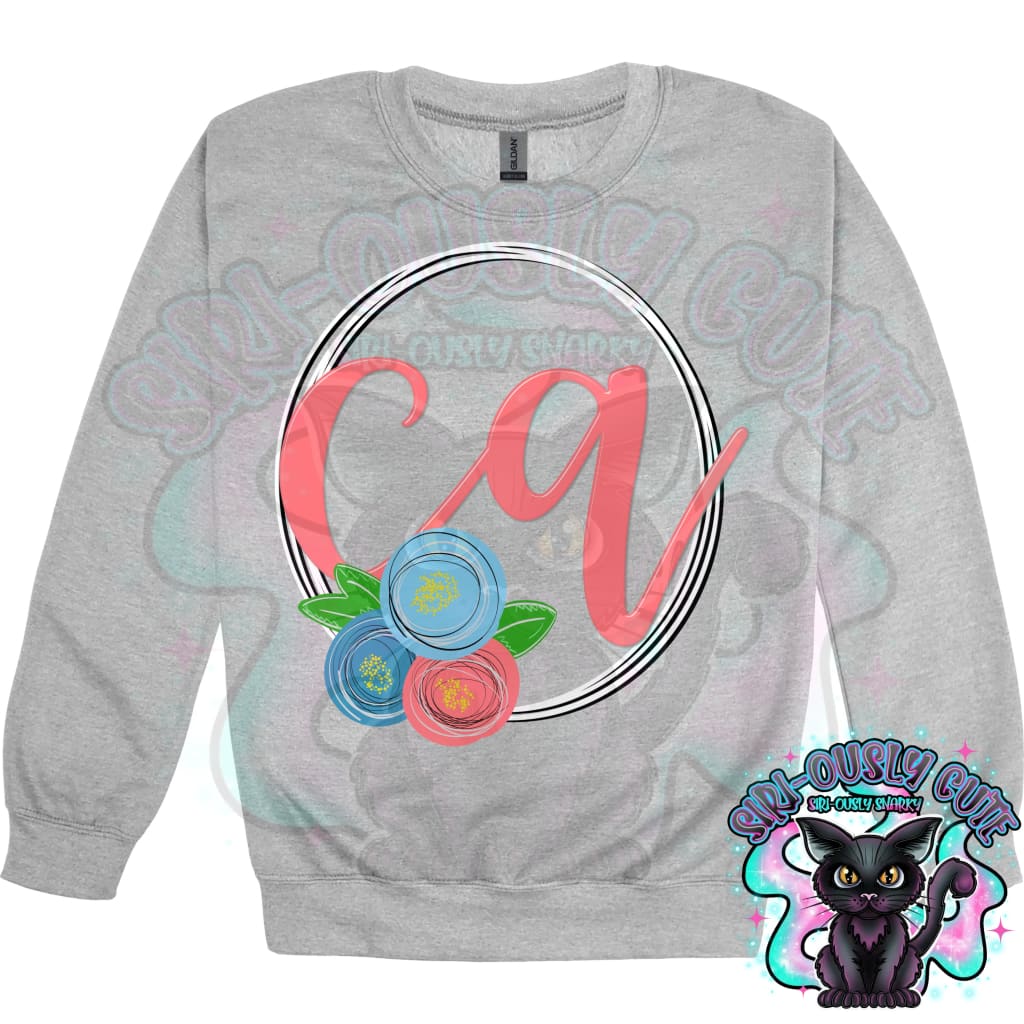 Sweet Floral State Initials - All 50 States 50 States