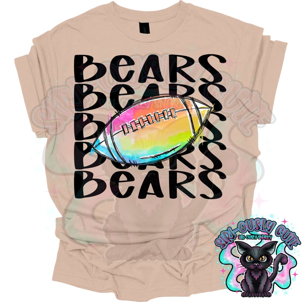 Tie Dye Sports Bears Football Mascot