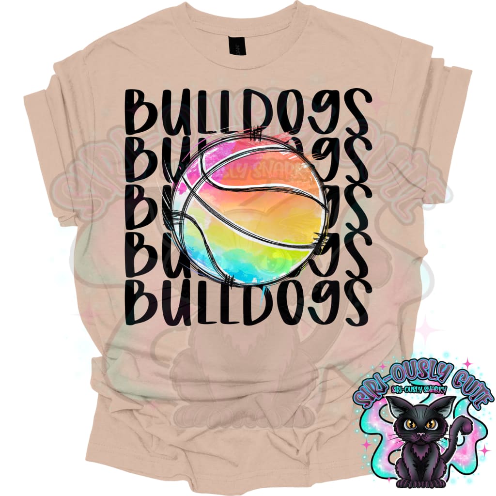 Tie Dye Sports Bulldogs Basketball Mascot