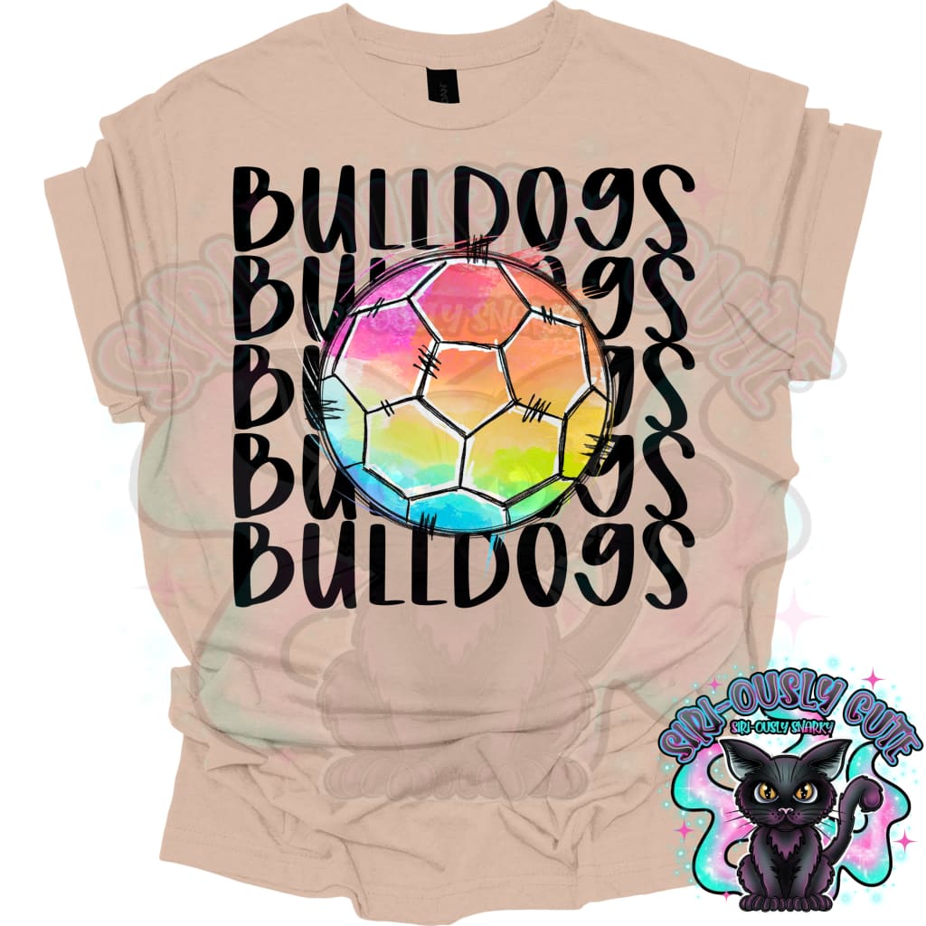 Tie Dye Sports Bulldogs Soccer Mascot