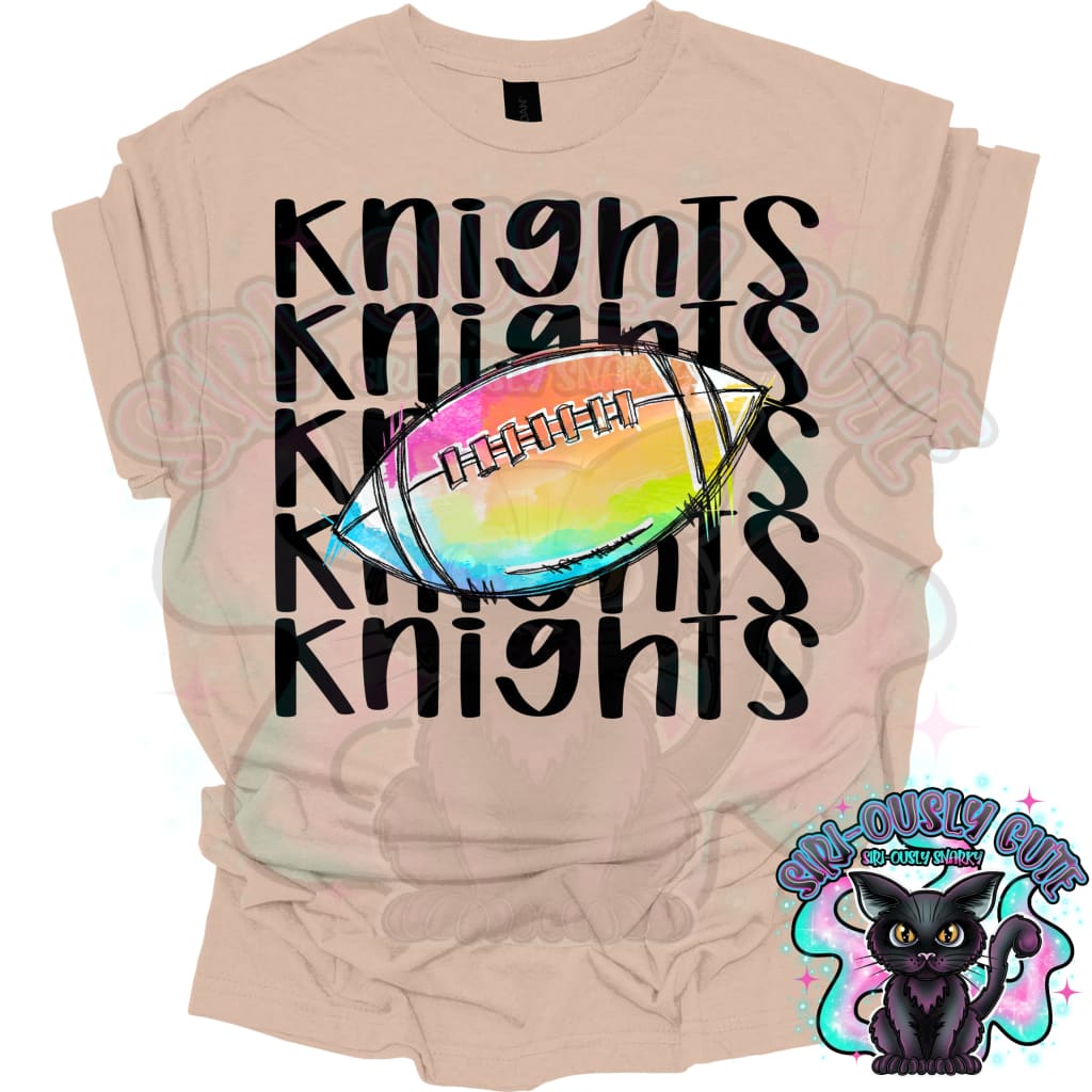 Tie Dye Sports Knights Football Mascot