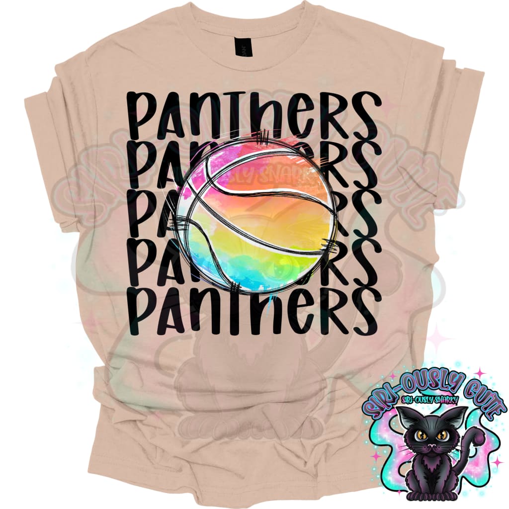 Tie Dye Sports Panthers Basketball Mascot