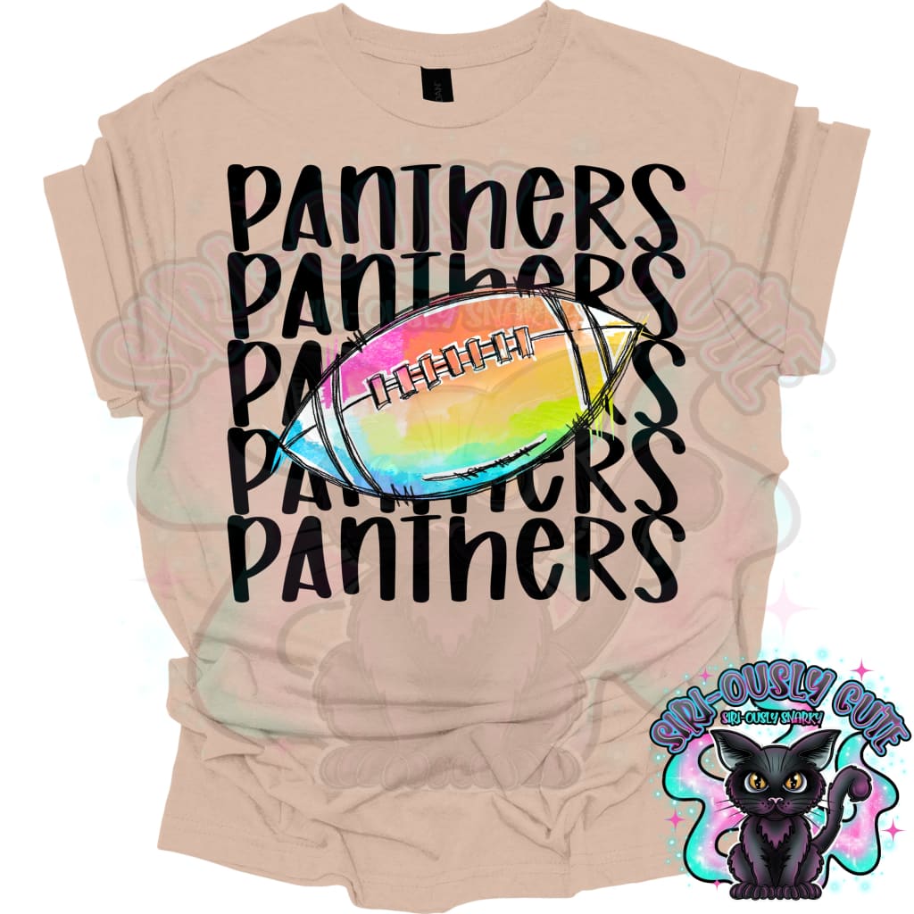 Tie Dye Sports Panthers Football Mascot