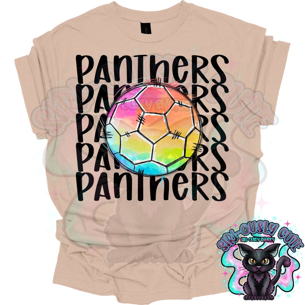 Tie Dye Sports Panthers Soccer Mascot