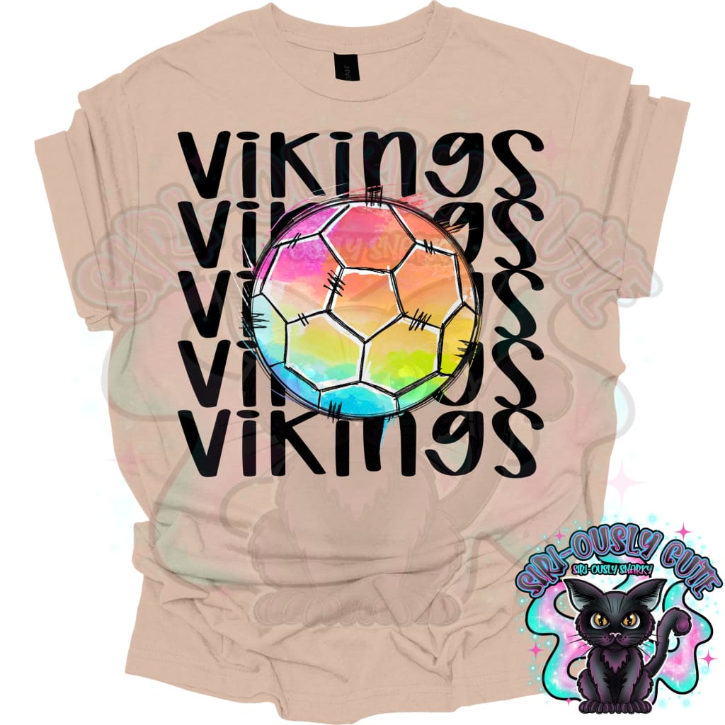 Tie Dye Sports Vikings Soccer Mascot