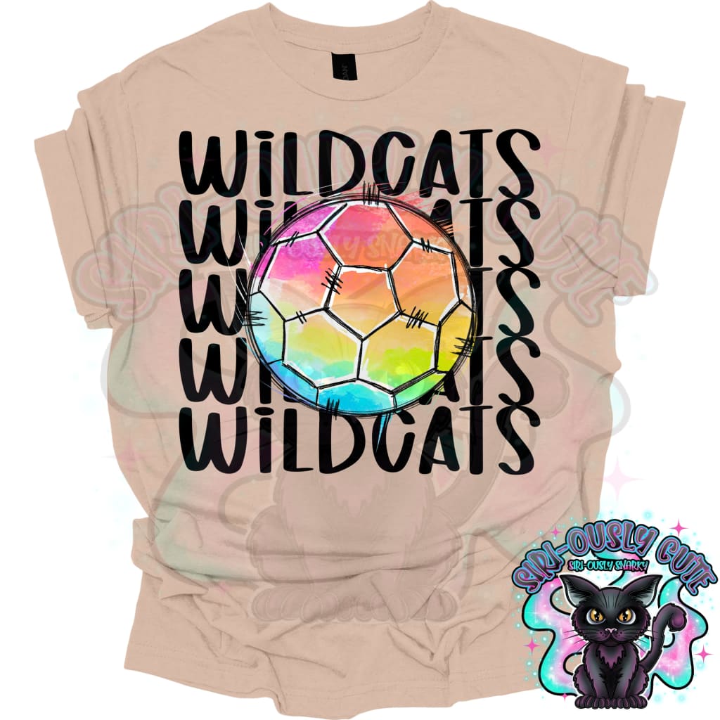 Tie Dye Sports Wildcats Soccer Mascot