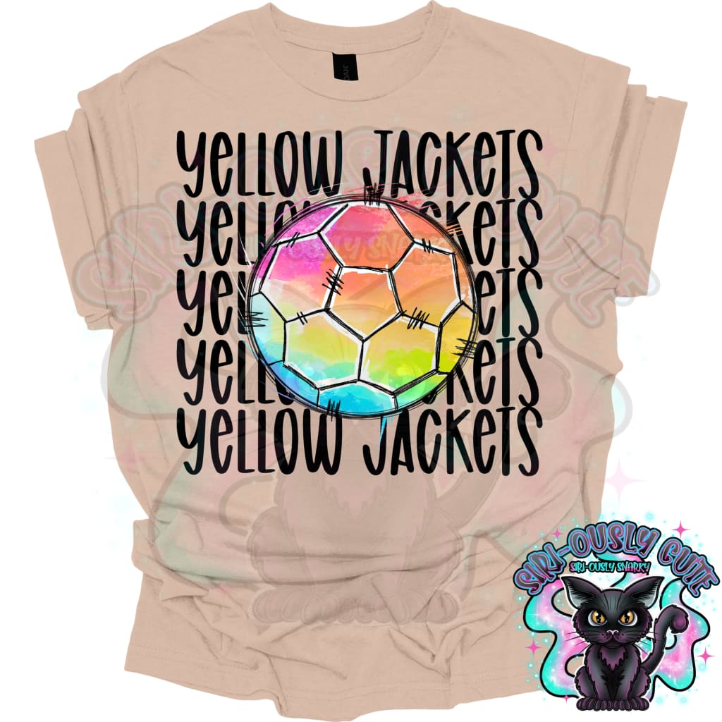 Tie Dye Sports Yellow Jackets Soccer Mascot