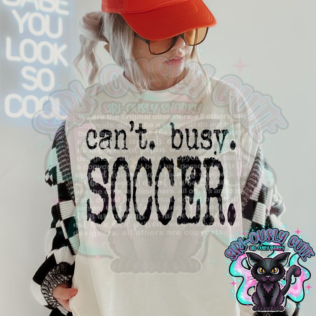 Typography Cant Busy Soccer Mascot