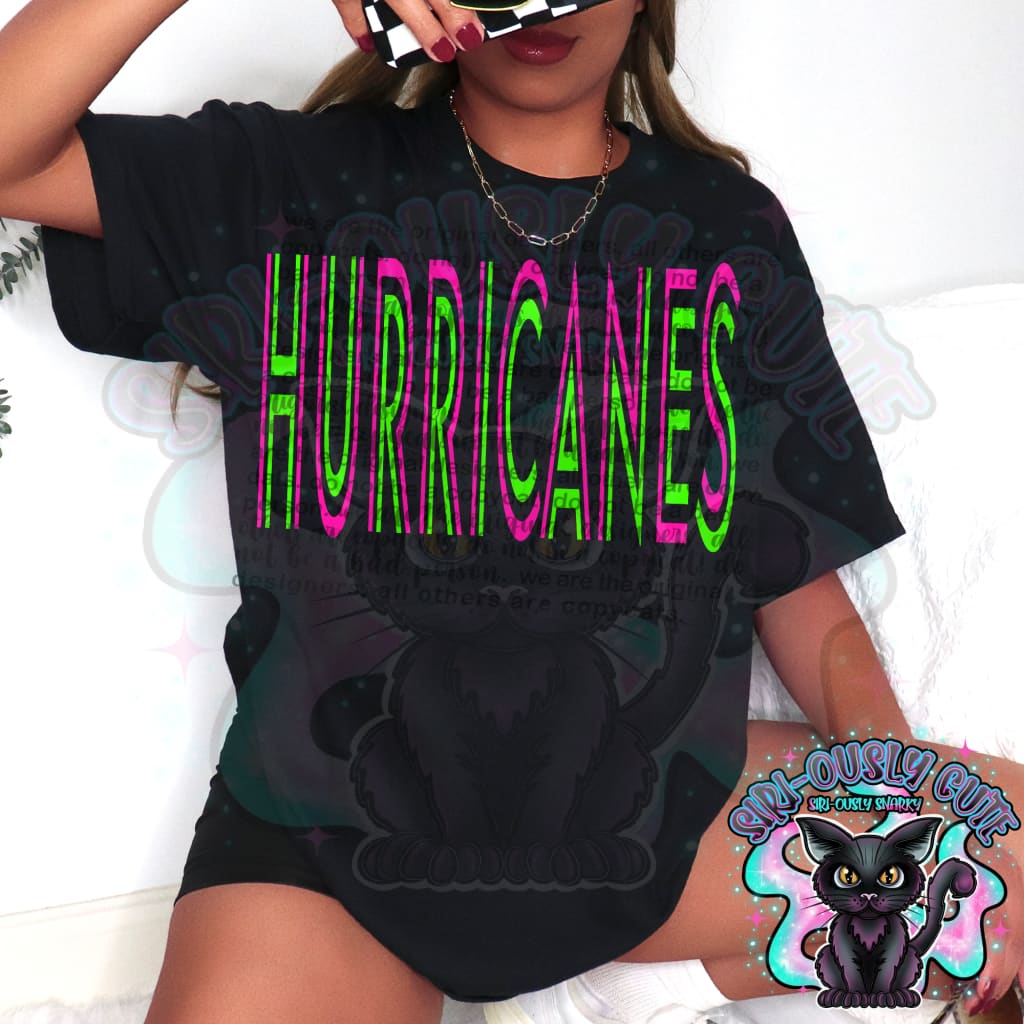 Vibrant Neon Mascots - Hurricanes Mascot