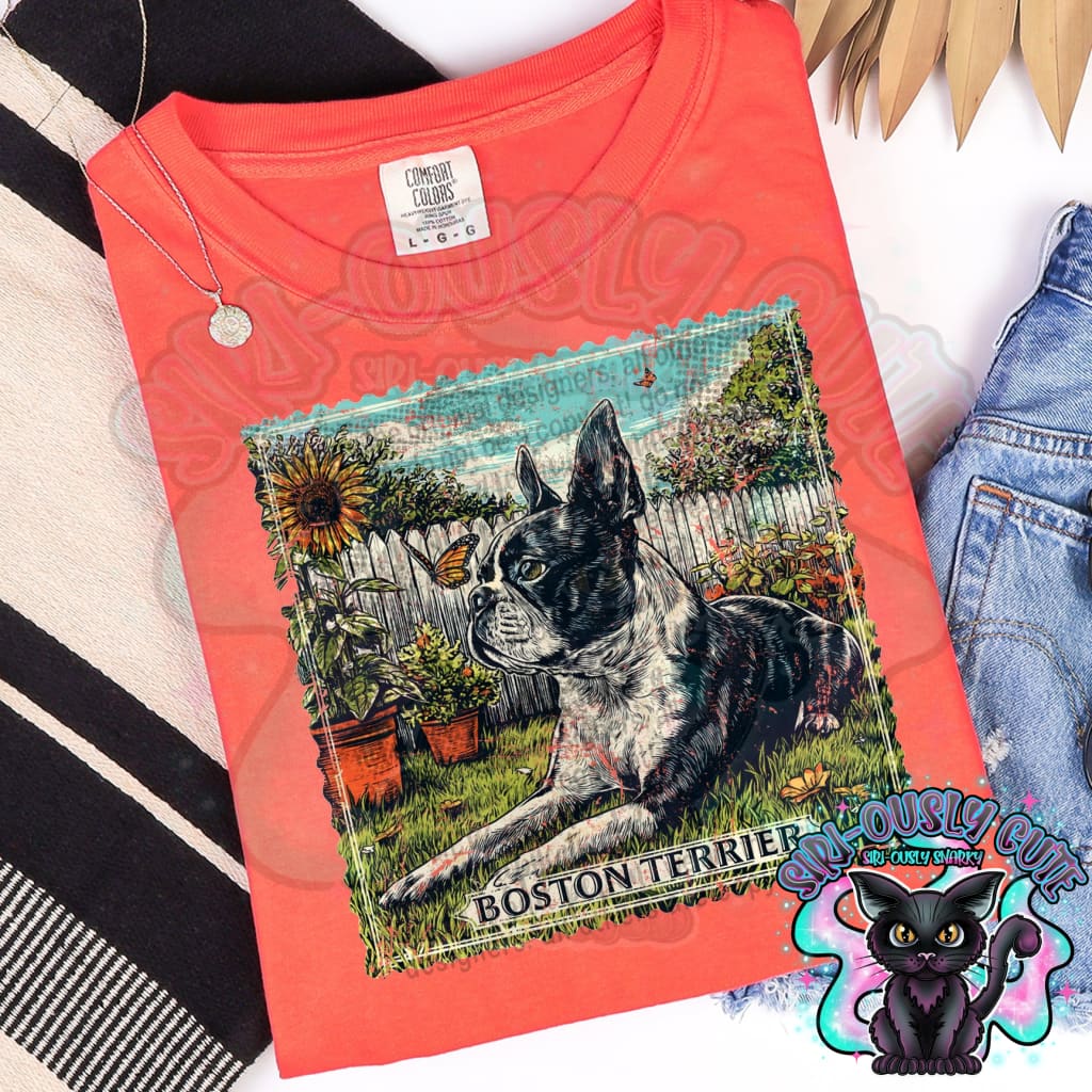 Vintage Stamp - Boston Terrier Clothing