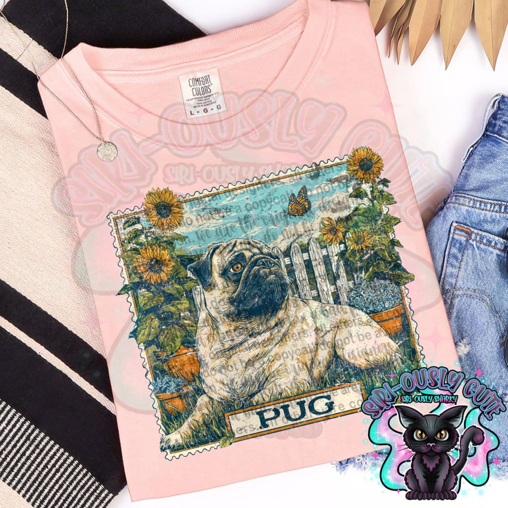 Vintage Stamp - Pug Clothing