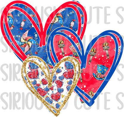 4th of july hearts 3