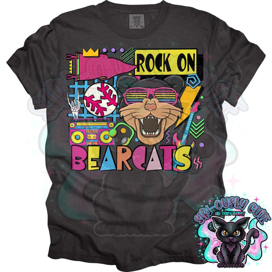 90S Rock On Bearcats Baseball Mascot