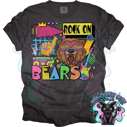 90S Rock On Bears Mascot