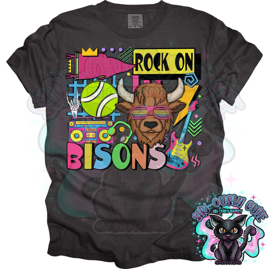 90S Rock On Bisons Tennis Mascot