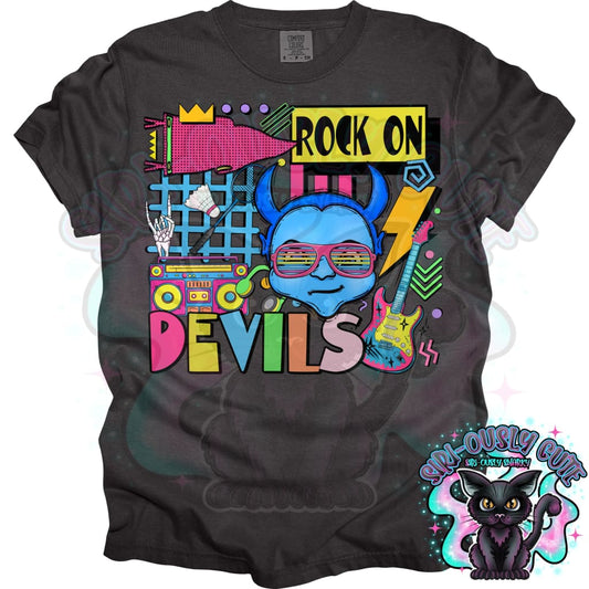 90S Rock On Blue Devils Badminton Mascot