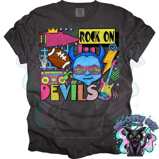 90S Rock On Blue Devils Football Mascot