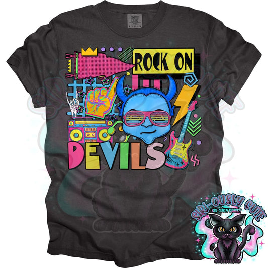 90S Rock On Blue Devils Mascot