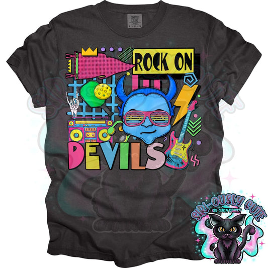 90S Rock On Blue Devils Pickleball Mascot