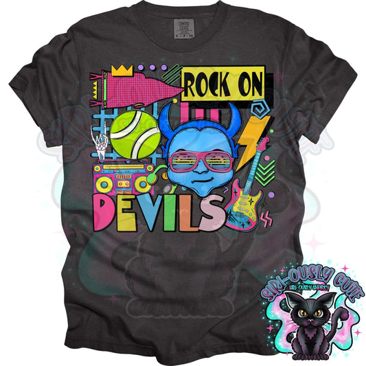 90S Rock On Blue Devils Tennis Mascot