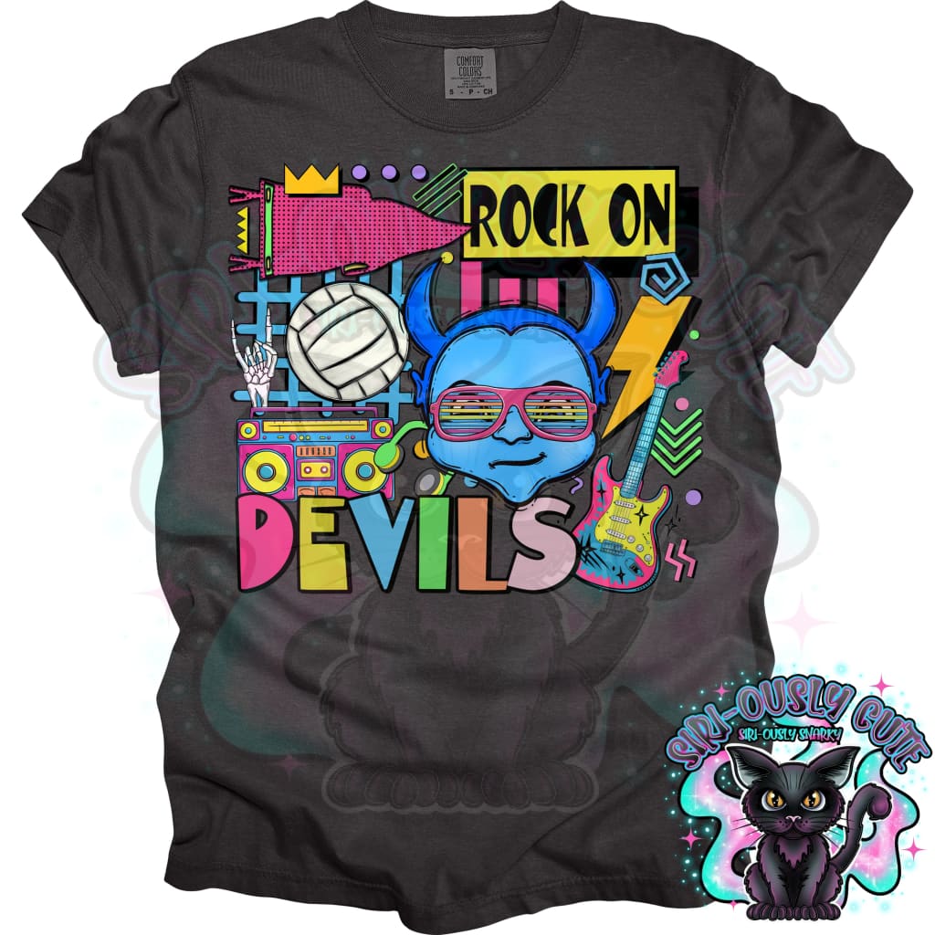 90S Rock On Blue Devils Volleyball Mascot