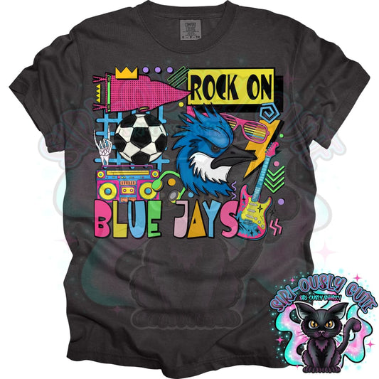 90S Rock On Blue Jays Soccer Mascot