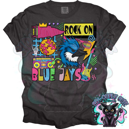 90S Rock On Blue Jays Softball Mascot
