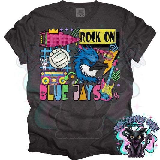 90S Rock On Blue Jays Volleyball Mascot