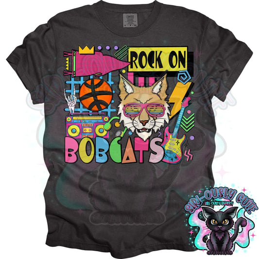 90S Rock On Bobcats Basketball Mascot